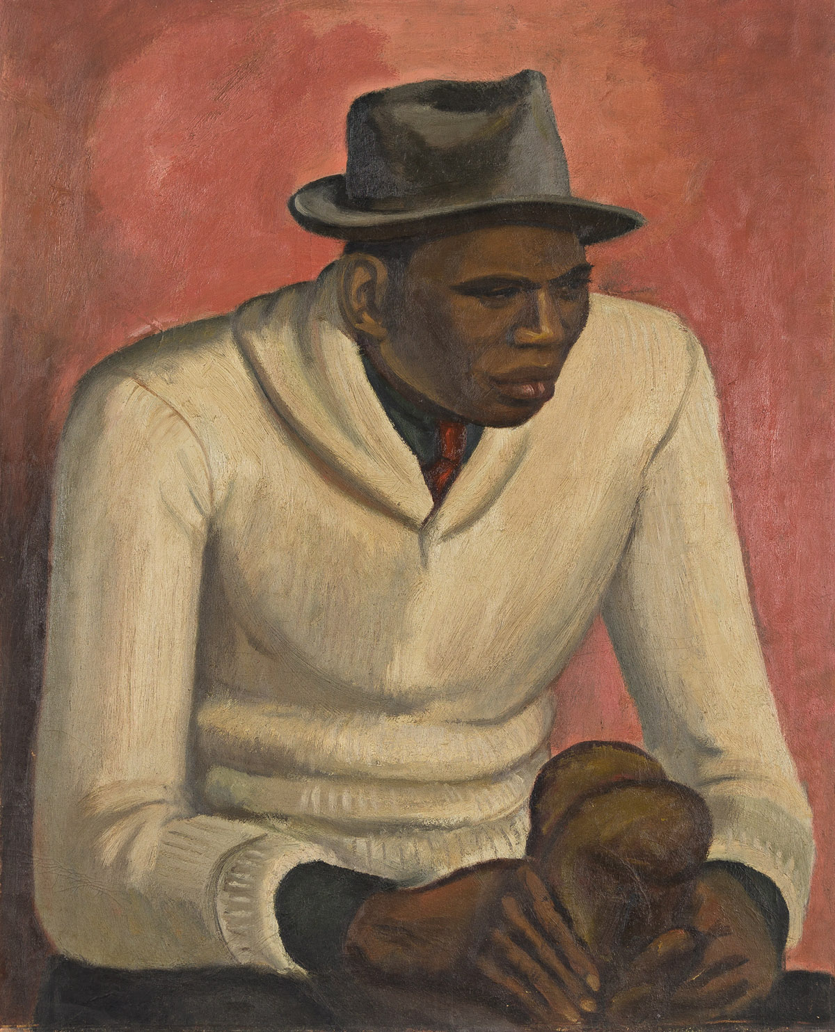 ATTRIBUTED TO FLETCHER MARTIN Untitled, (Seated Boxer).